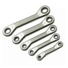 New 5 Pc Offset Metric Ratchet Ring Spanner Wrench Set.