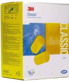3M EAR Disposable Yellow Foam Ear Plugs No Cord 200/bx