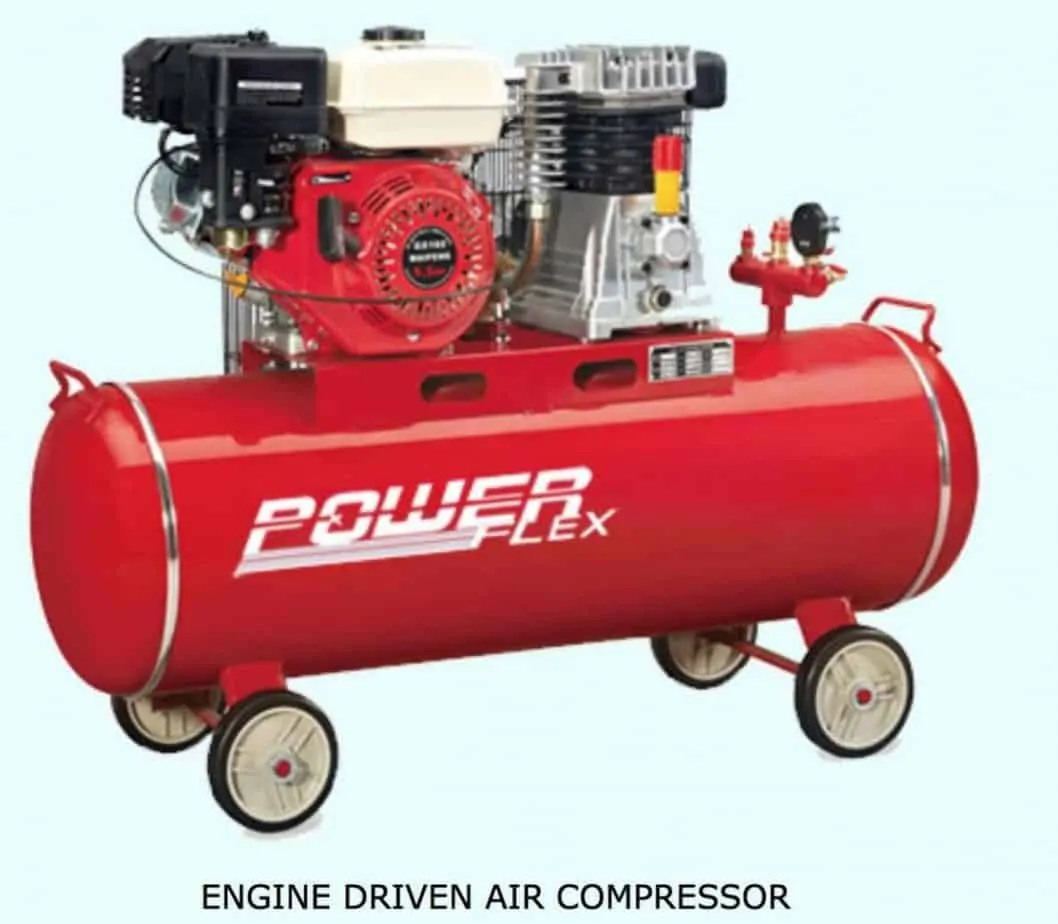 Powerflex Air compressor Diesel driven 5.5HP 100 liters Tank