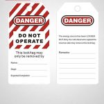 Safety Warning Tag
