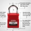 25mm Steel Shackle Safety Padlock