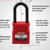 38mm Plastic Shackle Safety Padlock