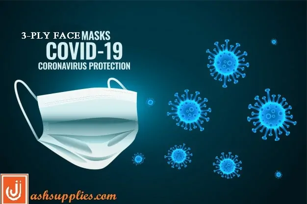 3-Ply mask face mask for protection against coronavirus