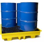 4 DRUM OIL SPILL CONTAINMENT PALLET WITH DRAIN