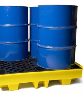 4 DRUM OIL SPILL CONTAINMENT PALLET WITH DRAIN
